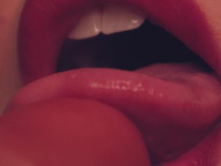 close up, role play, spit fetish, mouth creampie