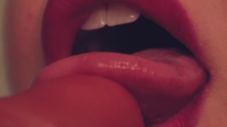 ASMR JOI Playfully Swooping Every Drop Of Your Cock Until It Gets Stuck In My Mouth