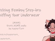 Preview 2 of Catching Femboy Step-bro Sniffing Your Underwear || [yaoi asmr] [M4M] Erotic ASMR audio