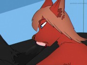 Preview 6 of First Blowjob from Furry Foxy | Deep yiff hentai (cum inside mouth)