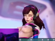 Preview 1 of Let's Play D.Va Fap Hero! Teen Femboi's first lewd fapin to his favourite Overwatch girl! Preview