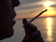 Preview 1 of Smoking 2 Cigarettes on the Beach... at day and in Sunset