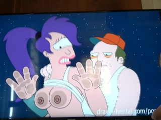 Aflevering 167 ~ Futurama Porn 'sal Creampies Leela in her Big Ass' Door Seeadraa