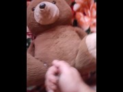Preview 4 of I like to play with the teddy bear and feed him spills