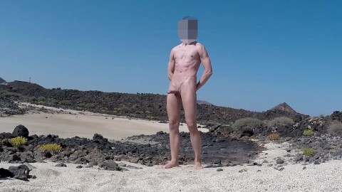 play with my dick in the nature close to the beach