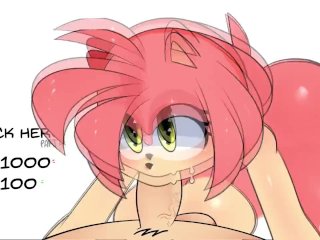 sonic and amy, riding, female orgasm, blowjob