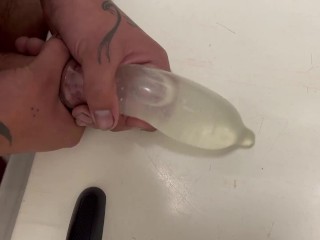 Nickstar6 Feeds a Condom Filled with Water until Ejaculation