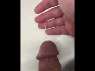 Had to Piss so Bad I just went in the Sink BIGDICK PISSING POV HD