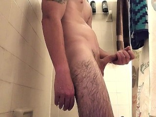 Hot Guy Masturbates in his Shower