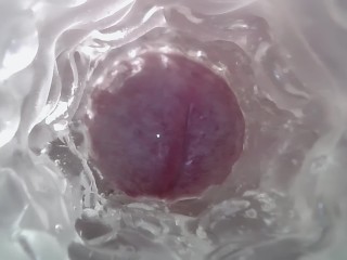 Sweet Creampie in Vagina. Super Internal Camera