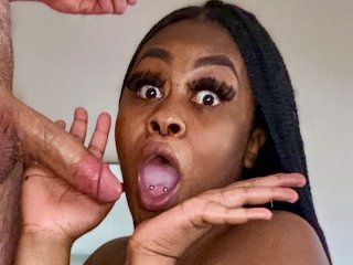 deepthroat, amateur, ebony, pov