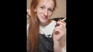 Redhead Smoking Girl