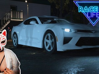 Гонка жизни - эпизод 6 (Streetrace) Грудастая девушка-геймер играет в порноигру