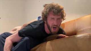 Dad Creep - Step Daddy Gives His Gay Step Son Some Serious Ass Spanking Before Fucking Him