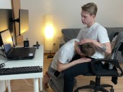 Preview 1 of bored twink came to fuck to his boyfriend and cum from anal