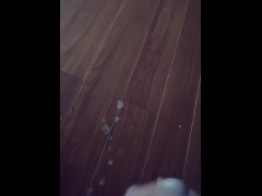 Ropes of cum from throbbing morning Cock