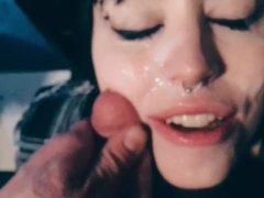 POV Giving Goth Girl Facial