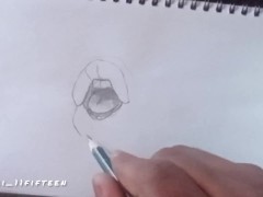 watch me drawing lips (part 1)
