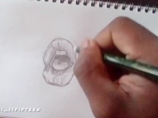 Veja-me Desenhando Lábios (parte 1)