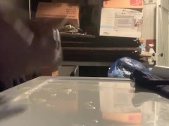 BBC HUGH CUMSHOT IN BASEMENT ON DRYER - Screenshot 4 of 16 - Huge Cumshot