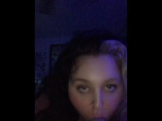 High Pawg slut gives her dildo a blowjob-POV
