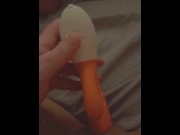 Preview 1 of Horny girl masturbating with 🍊 Lelo toy
