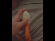 Preview 2 of Horny girl masturbating with 🍊 Lelo toy