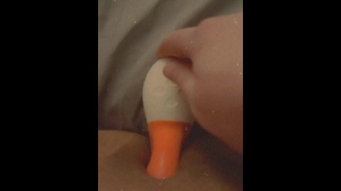 Horny girl masturbating with 🍊 Lelo toy