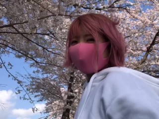 SAKURA 対向車に見られながら弟の車で義理の妹にフェラしてもらう！　口内発射　ザーメン飲ませた！