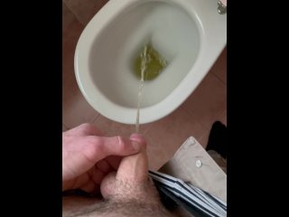 solo male, pissing asmr, 60fps, toilet pee