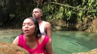 We are caught fucking in the river😭