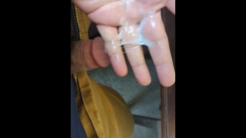 JERKING OFF SMALL DICK in 5mins during BREAK from WORK