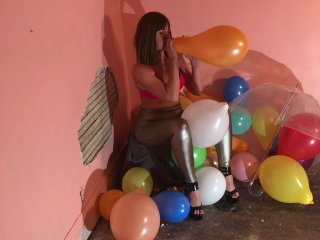 hotwife, husband, solo female, balloons
