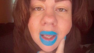 Degradação dos lábios azuis