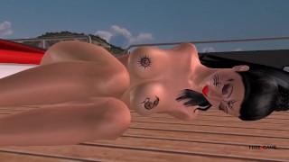 Animated 3D cartoon sex video of a Indian looking cute girl