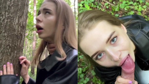 RISKY PUBLIC SEX in the forest with Californiababe