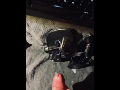 Huge Cumshot over her Leather Sandals - Screenshot 11 of 16 - High Heels