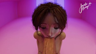 NSFW Facefuck - Could i Suck a Huge cock like that !? - Hentai Challenge
