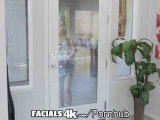 FACIALS4K Huge Tit Redhead Gets Multiple Facials During Threesome screenshot number 0