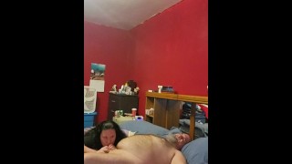 licking whipped cream from the penis and vagina