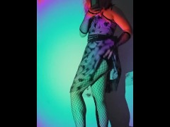 Goth Sissy Ada Klein Teases Ass In Dress