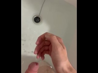 bathroom sex, home alone, vertical video, bath