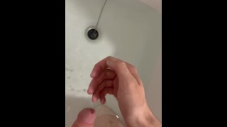 POV wanking in the bath