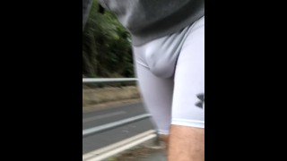 BULGING OUT Of Those Compression Shorts This Is How My Morning Walk To The Gym Looks Like