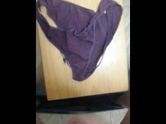 Huge Cumshot Cumming All Over My Step-Sisters Panties After Edging All day