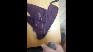 Huge Cumshot Cumming All Over My Step-Sisters Panties After Edging All day