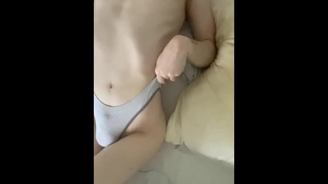 trans girl squirts between her legs