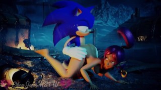 Sonic neukt Shahra's strakke genie poesje in de Storm (ADR/ASMR) Animatie: Ganondork