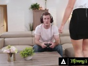 Preview 1 of MOMMY'S BOY - Lonely Stepmom Riley Jacobs Interrupts Stepson's Gaming Sesh To Get Drilled Doggystyle
