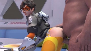 Tracer Taking A Fat GUys Hard Dick